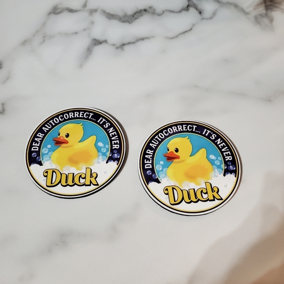 Dear Autocorrect....IT'S NEVER DUCK 2 Pack Coasters - Picture 6 of 6